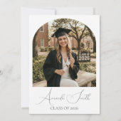 Watercolor Books & Cap Graduation Invite 招待状 (裏面)