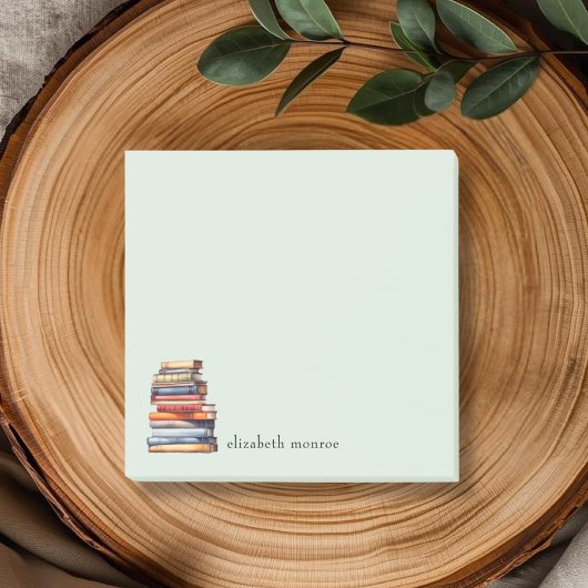 Watercolor Bookstack Personalized ポストイット