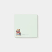 Watercolor Bookstack Personalized ポストイット (正面)