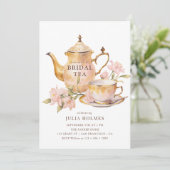 Watercolor  Botanical Bridal Tea Shower 招待状 (スタンド正面)