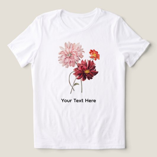 Watercolor Botanical Floral トライブレンドTシャツ (デザイン正面)