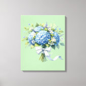 Watercolor Botanical Floral Hydrangea キャンバスプリント (正面)