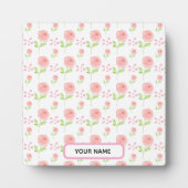 Watercolor Botanical  Floral Pattern Planner フォトプラーク (正面)