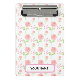 Watercolor Botanical Floral Pattern Planner ミニクリップボード