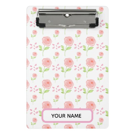 Watercolor Botanical  Floral Pattern Planner ミニクリップボード (正面)