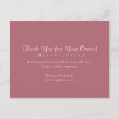 Watercolor Botanical Heart Bread Care Instructions サンキューカード (裏面)