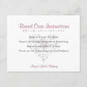 Watercolor Botanical Heart Bread Care Instructions サンキューカード (正面)