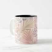 Watercolor Botanical Leaves Mug ツートーンマグカップ (正面左)