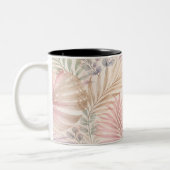 Watercolor Botanical Leaves Mug ツートーンマグカップ (左)