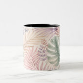 Watercolor Botanical Leaves Mug ツートーンマグカップ (中央)