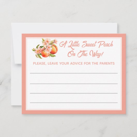 Watercolor Botanical Peach Parent Advice (正面)