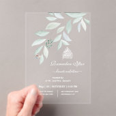 Watercolor Botanical Ramadan Iftar アクリル招待状 (インサイチュ (ポータブル))