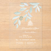 Watercolor Botanical Ramadan Iftar アクリル招待状 (正面)