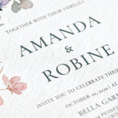 Watercolor Botanical Wedding Invitation 招待状