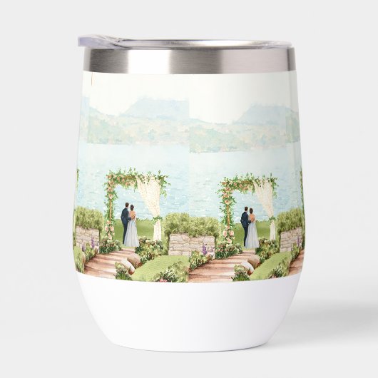 Watercolor Botanical Wedding Mug – Guest Favor (右面)