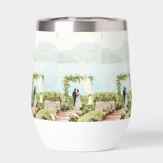 Watercolor Botanical Wedding Mug – Guest Favor (背面)