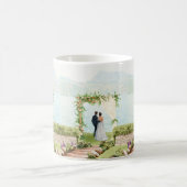 Watercolor Botanical Wedding Mug Guest Favor コーヒーマグカップ (中央)
