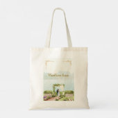 Watercolor Botanical Wedding Tote Bag – Elegant トートバッグ (裏面)