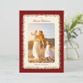 watercolor bow botanical frame 1 photo flat  シーズンカード (スタンド正面)