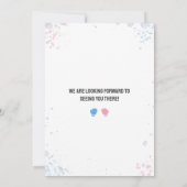 Watercolor Boy or Girl Boxing Gender Reveal 招待状 (裏面)