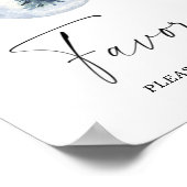 Watercolor bridal favors please take one poster ポスター (角)