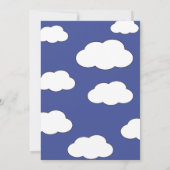 Watercolor bride on cloud wine bridal shower 招待状 (裏面)