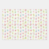 Watercolor Bright Mahjong Tiles ラッピングペーパーシート (正面)
