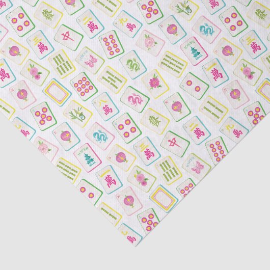 Watercolor Bright Mahjong Tiles 薄葉紙 (詳細)