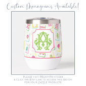 Watercolor Bright Mahjong Tiles Monogram