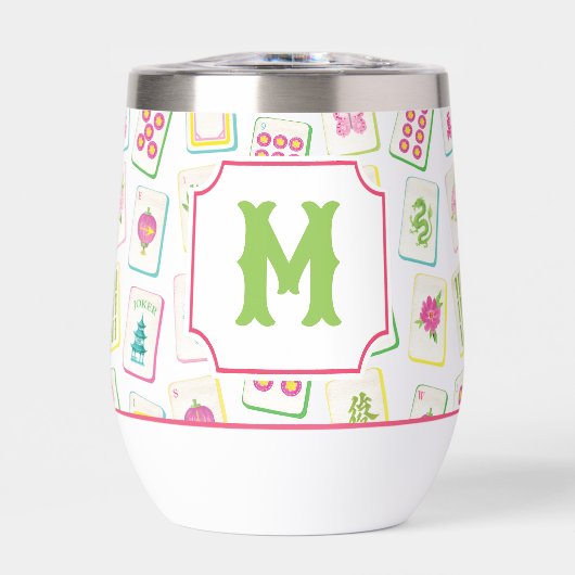 Watercolor Bright Mahjong Tiles Monogram (正面)