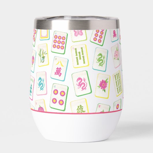 Watercolor Bright Mahjong Tiles Monogram (背面)