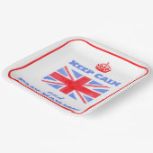 Watercolor British Union Jack Keep Calm Mahjong ペーパープレート (傾斜あり)