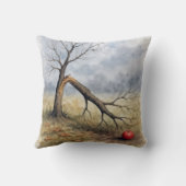 Watercolor Broken Apple Tree  クッション (裏面)