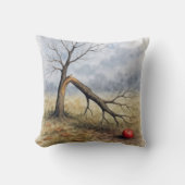 Watercolor Broken Apple Tree  クッション (正面)