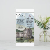 Watercolor Bronte Wuthering Heights Book Bookmarks カード (スタンド正面)