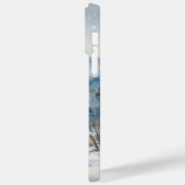 Watercolor Bull Moose in Winter Nature  Case-Mate iPhoneケース (裏面 / 左)