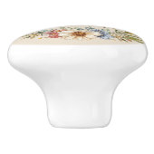 Watercolor Bumblebee Floral Wreath Charm Ceramic  セラミックノブ (側面)