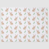 Watercolor Bunny And Greenery Easter Pattern 薄葉紙 (正面)