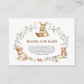 Watercolor Bunny Book Wreath Books for Baby  エンクロージャーカード (正面)