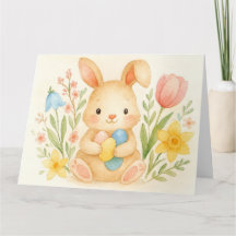 Watercolor Bunny Easter