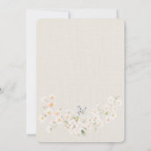 Watercolor Bunny First Birthday Thank You サンキューカード (裏面)