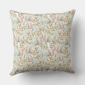 Watercolor Bunny Garden クッション (裏面)