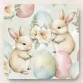 Watercolor Bunny Garden コースター (正面)