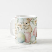 Watercolor Bunny Garden コーヒーマグカップ (正面左)