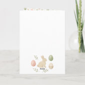 Watercolor Bunny & Pastel Eggs Easter Greeting  シーズンカード (裏面)