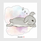 Watercolor bunny zzz シール (シート)