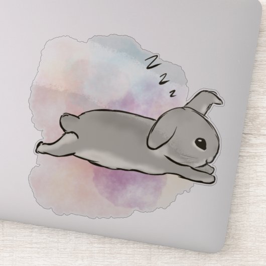 Watercolor bunny zzz シール (詳細)