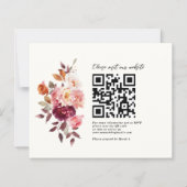 watercolor Burgundy Bouquet Floral Wedding (裏面)