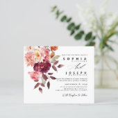 watercolor Burgundy Bouquet Floral Wedding (スタンド正面)