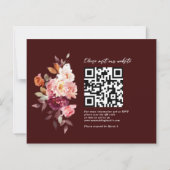 watercolor Burgundy Bouquet Floral Wedding (裏面)